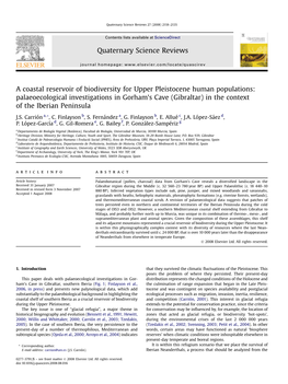 A Coastal Reservoir of Biodiversity for Upper Pleistocene