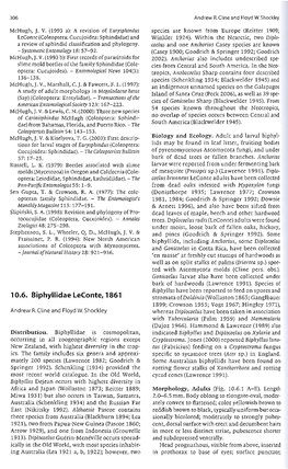 10.6. Biphyllidae Leconte, 1861 Stromata Ofdaldinia (Wollaston 1865; Ganglbauer 1899; Crowson 1955; Vogt 1967; Hingley 1971), Andrew R