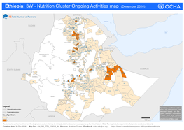 Ethiopia: 3W - Nutrition Cluster Ongoing Activities Map (December 2016)