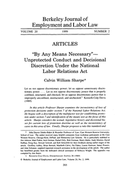 Unprotected Conduct and Decisional Discretion Under the National Labor Relations Act