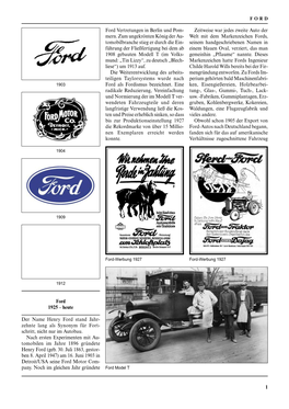 Ford 1925 – Heute