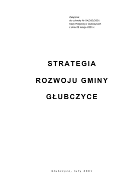 Strategia Rozwoju Gminy G³ubczyce