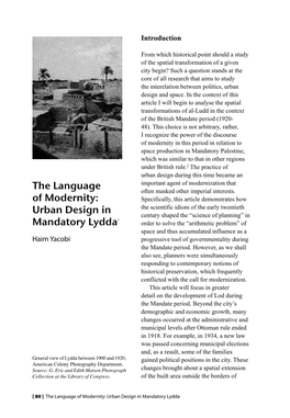 The Language of Modernity