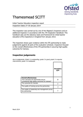 Thamesmead SCITT