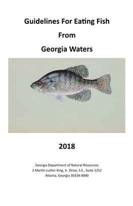 Guidelines for Eating Fish from Georgia Waters 2018
