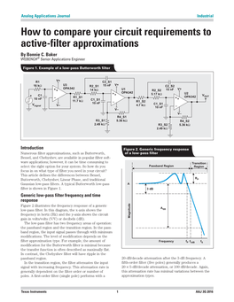 How to Compare Your Circuit Requirements to Active-Filter Approximations by Bonnie C
