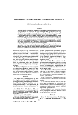 Near-Drowning: Correlation of Level of Consciousness and Survival