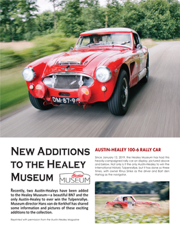 New Additions to the Healey Museum