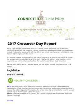 2017 Crossover Day Report