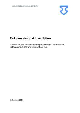 Ticketmaster and Live Nation