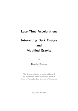 Interacting Dark Energy and Modified Gravity