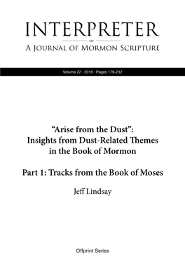 “Arise from the Dust”: Insights from Dust-Related Themes in the Book of Mormon