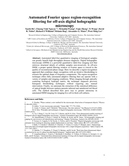 Automated Fourier Space Region-Recognition Filtering for Off