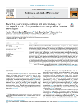 Towards a Congruent Reclassification and Nomenclature Of