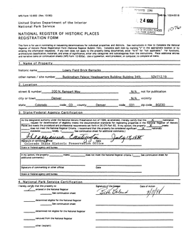 National Register of Historic Places Registration Form