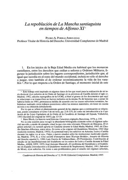 La Repoblación De La Mancha Santiaguista En Tiempos De Alfonsoxi’