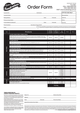 Order Form Revised