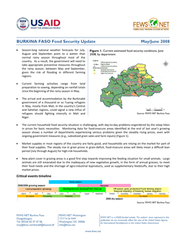 BURKINA FASO Food Security Update May/June 2008