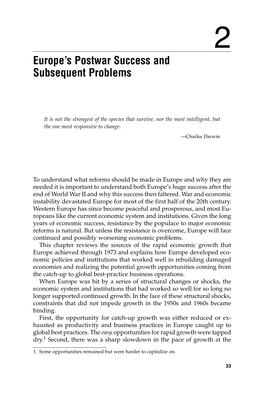 Chapter Two: Europe's Postwar Success and Subsequent Problems