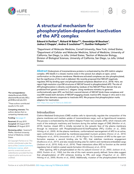 A Structural Mechanism for Phosphorylation-Dependent