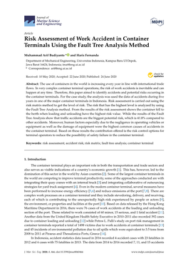 Risk Assessment of Work Accident in Container Terminals Using the Fault Tree Analysis Method