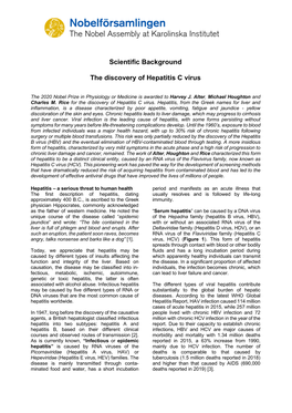 The Discovery of Hepatitis C Virus