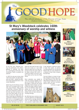 St Mary's Woodstock Celebrates 160Th Anniversary of Worship and Witness