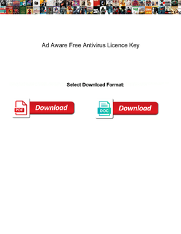 Ad Aware Free Antivirus Licence Key