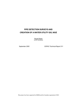 Pipe Detection Surveys and Creation of a Water Utility Gis, Niue