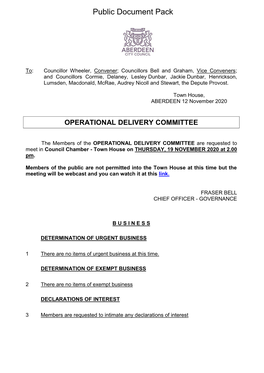 (Public Pack)Agenda Document for Operational Delivery Committee, 19