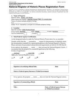 National Register of Historic Places Registration Form