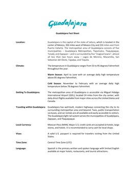 Guadalajara Fact Sheet Location