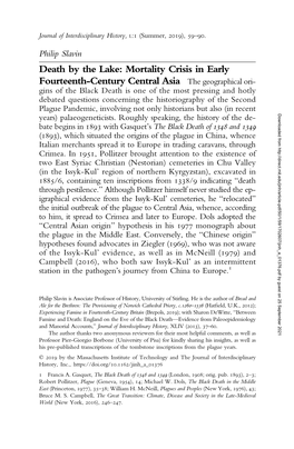 Death by the Lake: Mortality Crisis in Early Fourteenth