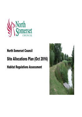 Site Allocations Plan (Oct 2016) Habitat Regulations Assessment