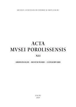 Acta Mvsei Porolissensis Xli