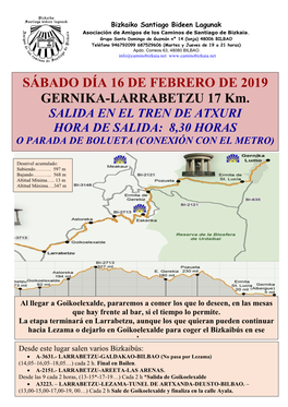 1ª Salida Gernika-Larrabetzu 16-02-2019