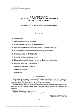 The Classification of Critically Preperiodic Polynomials As Dynamical Systems