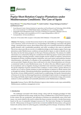 Poplar Short Rotation Coppice Plantations Under Mediterranean Conditions: the Case of Spain