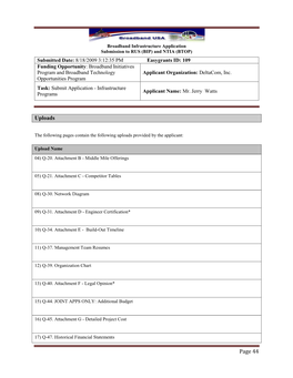 Application Part 2, Attachments