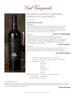 Blueprint Cabernet Sauvignon Vintage 2017, Napa Valley