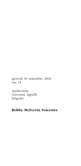 Bobby Mcferrin Voicestra Circlesongs