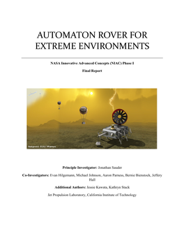 Automaton Rover for Extreme Environments