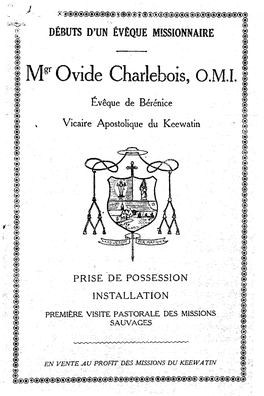 Mg R Ovide Charlebois, O.M.I