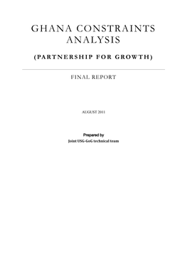 Ghana Constraints Analysis