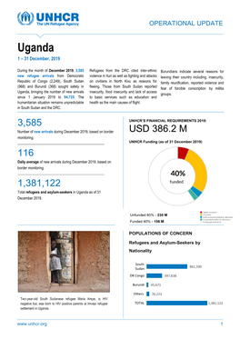 Uganda 1 – 31 December, 2019