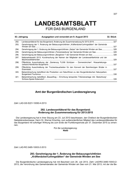 Landesamtsblatt Für Das Burgenland