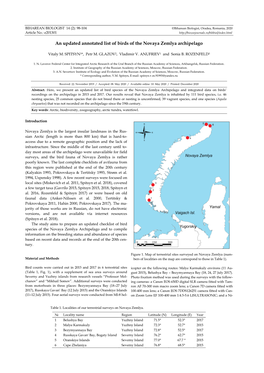 An Updated Annotated List of Birds of the Novaya Zemlya Archipelago