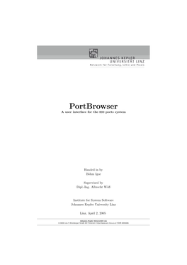 Portbrowser a User Interface for the BSD Ports System