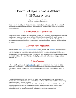 How to Set up a Business Website in 15 Steps Or Less