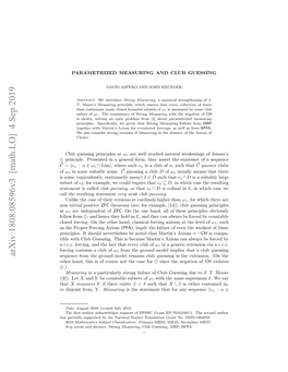 Parametrized Measuring and Club Guessing